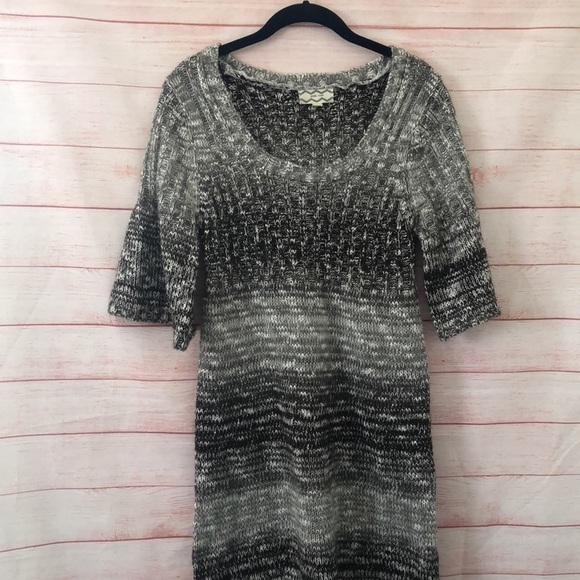 Pink Rose Brown Multicolor Sweater Dress Size L - Picture 1 of 9